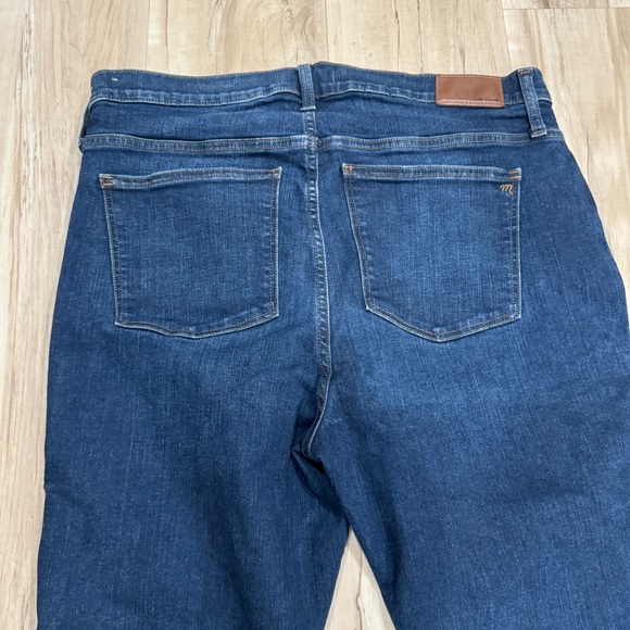 MADEWELL 10” HIGH RISE SKINNY jeans hi waisted dark blue denim womens size 32 - Picture 10 of 12